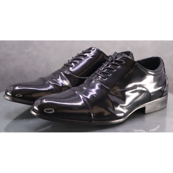 Stacy Adams Men's Cap Toe Tuxedo Dress Shoes Size 14 (W) Wide Patent Leather - Picture 1 of 12